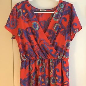 Francesca's Floral Romper Size M